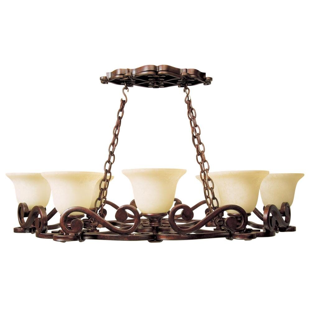 Craftmade Toscana 8-Light 27" Pot Rack Light in Peruvian Bronze