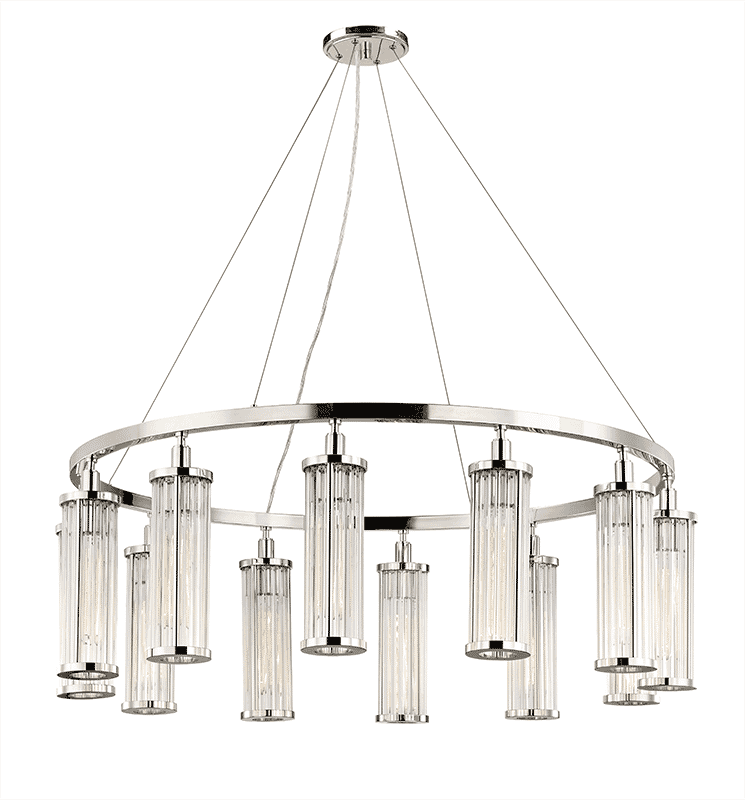 Hudson Valley Marley 12-Light 16" Pendant Light in Polished Nickel