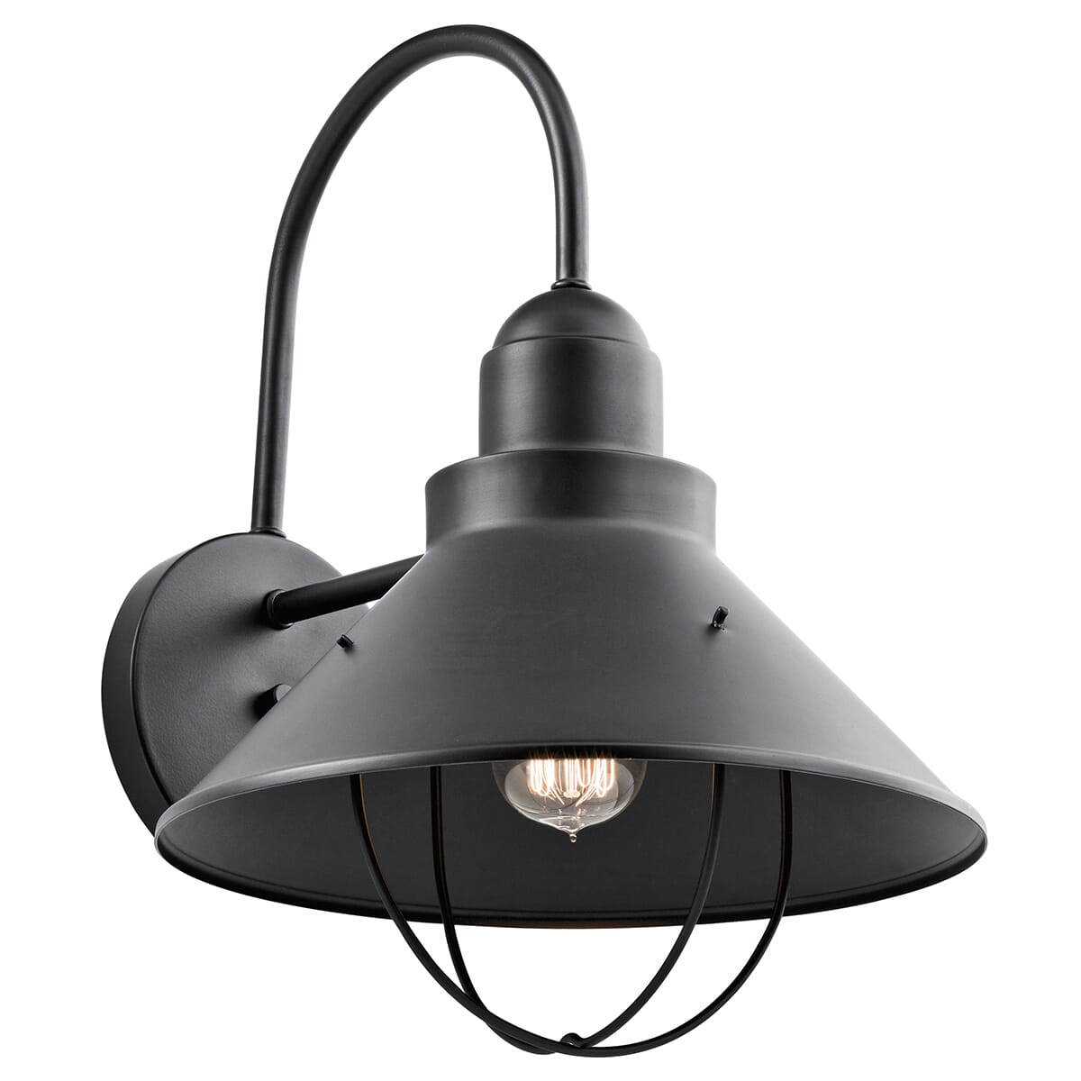 Kichler Seaside Extra-Large Outdoor Wall Light in Black