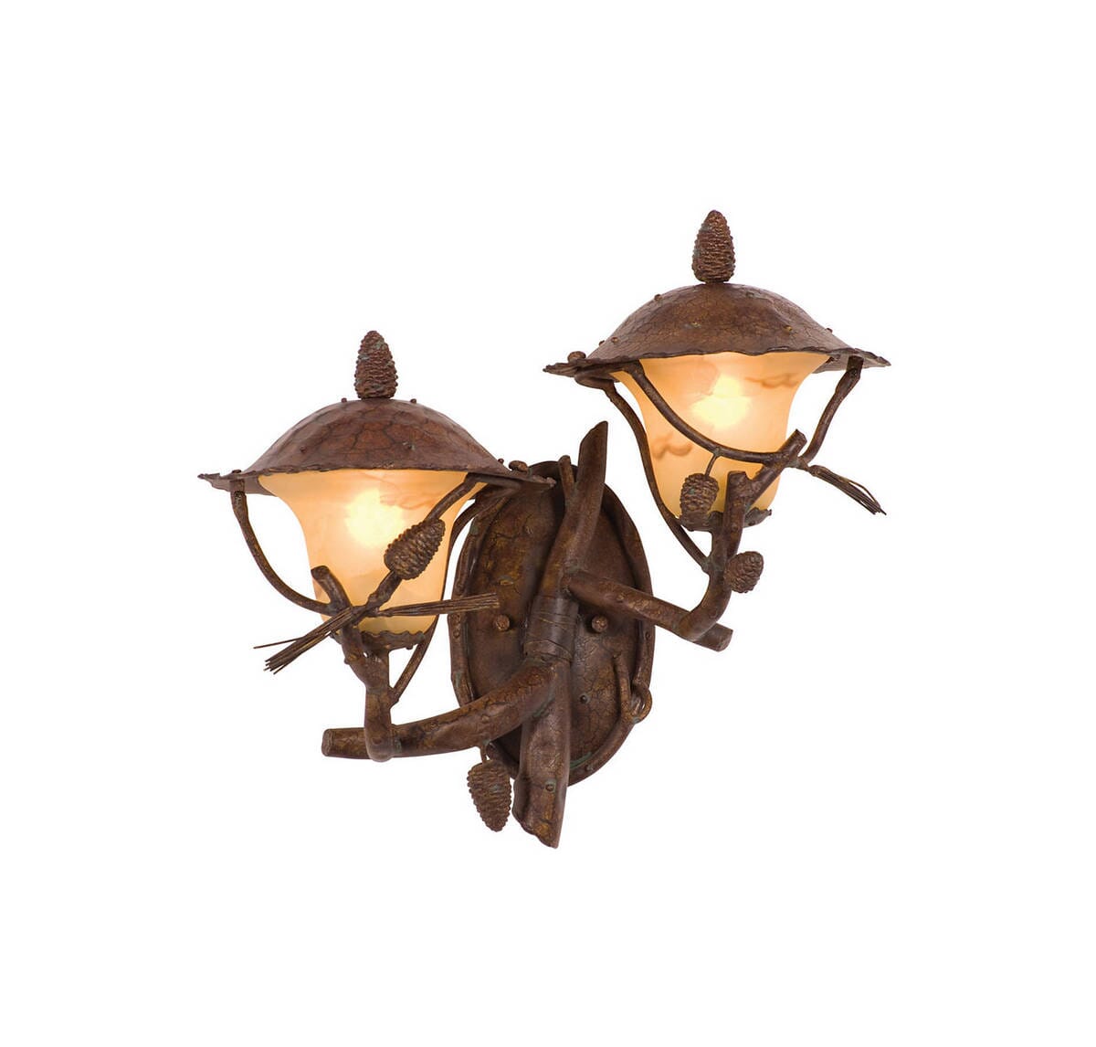 Kalco Ponderosa Outdoor 2-Light Right Wall Bracket in Ponderosa