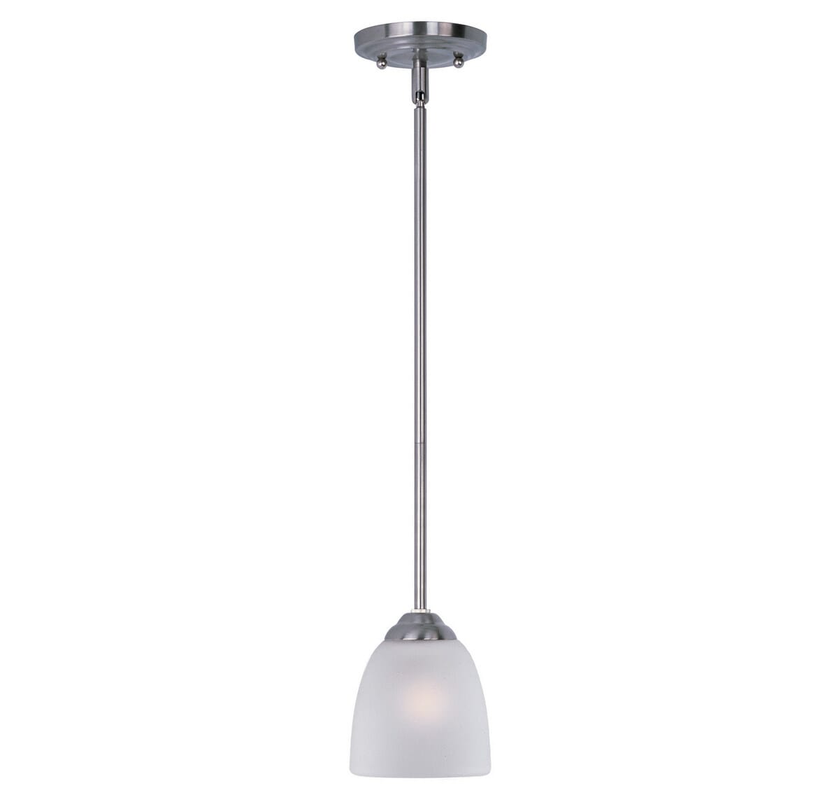 Maxim Lighting Stefan 6" Frosted Glass Mini Pendant in Satin Nickel