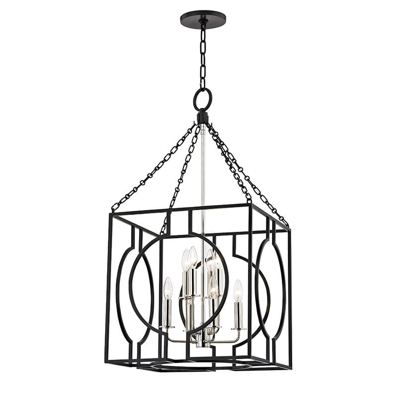 Hudson Valley Octavio by Corey Damen Jenkins 8-Light 18" Pendant in Aged Iron and Polished Nickel