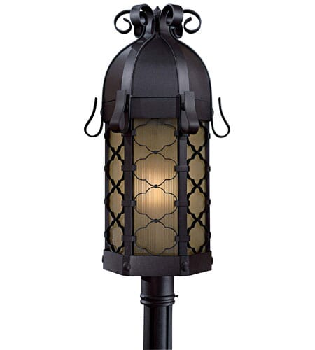 The Great Outdoors Montalbo 28" Outdoor Post Light in Black