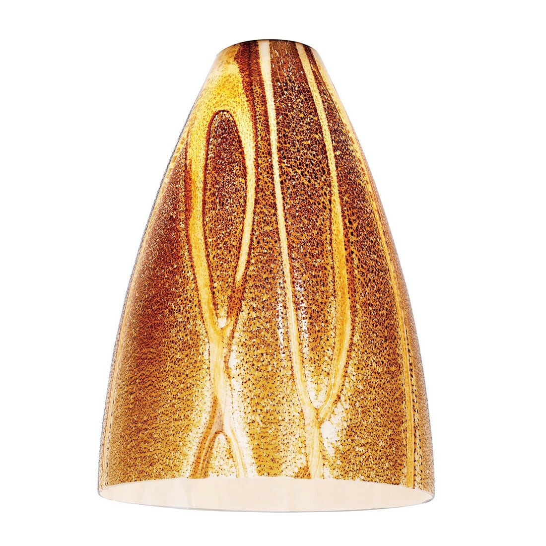 Access Lighting Safari Cone 7" Amazon Italian Hand Blown Art Glass