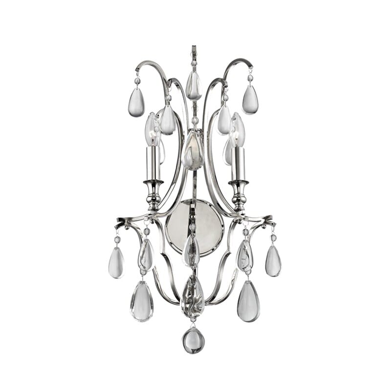 Hudson Valley Crawford 2-Light 24" Wall Sconce in Polished Nickel