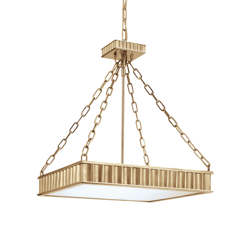 Hudson Valley Middlebury 5-Light 22" Pendant Light in Aged Brass