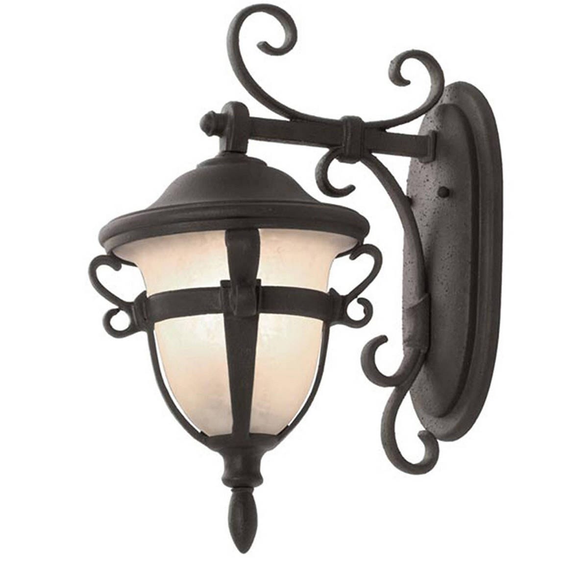 Kalco Tudor Outdoor 2-Light Small Wall Bracket in Matte Black