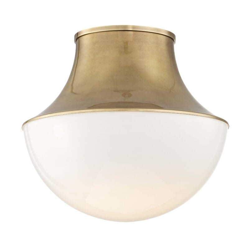 Hudson Valley Lettie Ceiling Light in Aged Brass