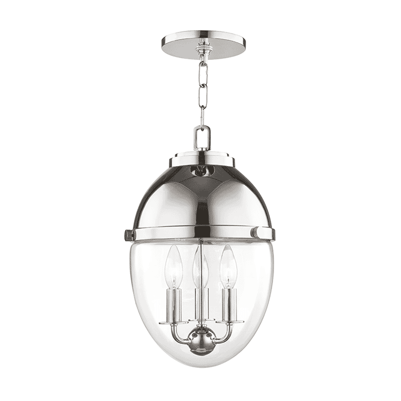 Hudson Valley Kennedy 3-Light 17" Pendant Light in Polished Nickel