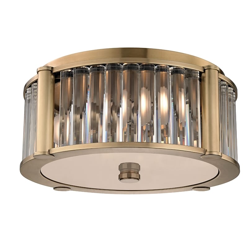 Hudson Valley Hartland 3-Light Ceiling Light in Aged Brass