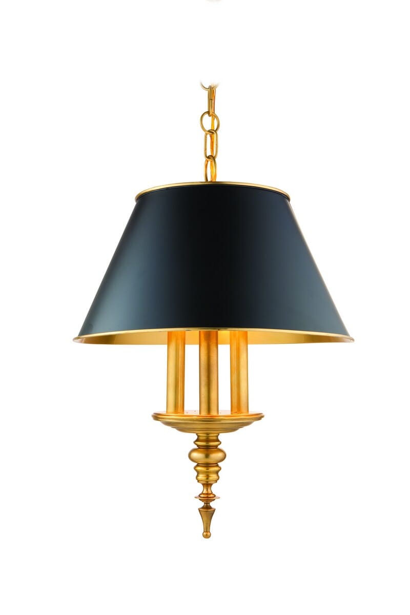 Hudson Valley Cheshire 3-Light 19" Pendant Light in Aged Brass