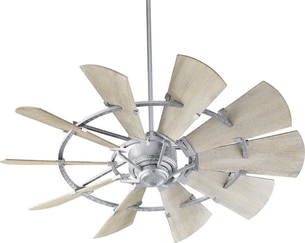 Quorum Windmill 52" Indoor Ceiling Fan in Galvanized