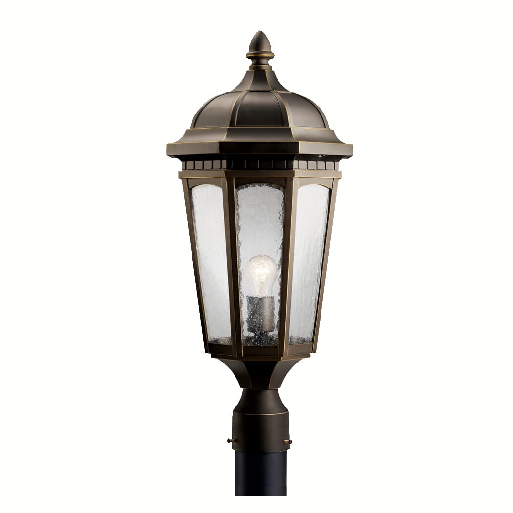 Kichler Courtyard Outdoor Post Lantern in Rubbed Bronze