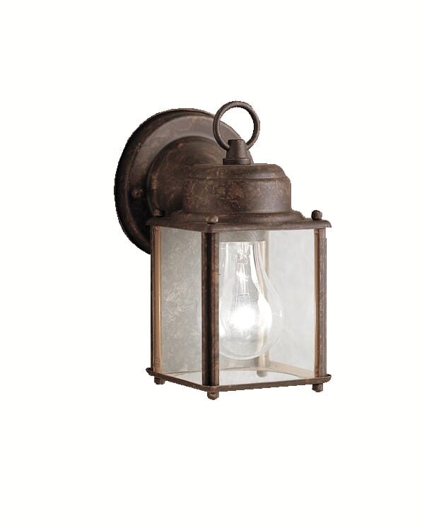 Kichler Outdoor 1-Light 8.25" Small Wall Light in Tannery Bronze