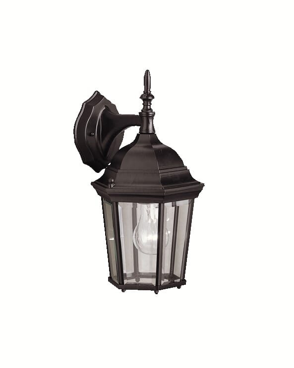 Kichler Madison 1-Light 14.75" Outdoor Medium Wall in Black Finish