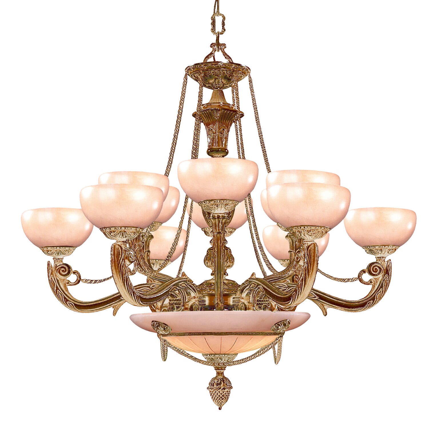 Crystorama Hot Deal 15-Light 36" Traditional Chandelier in French White