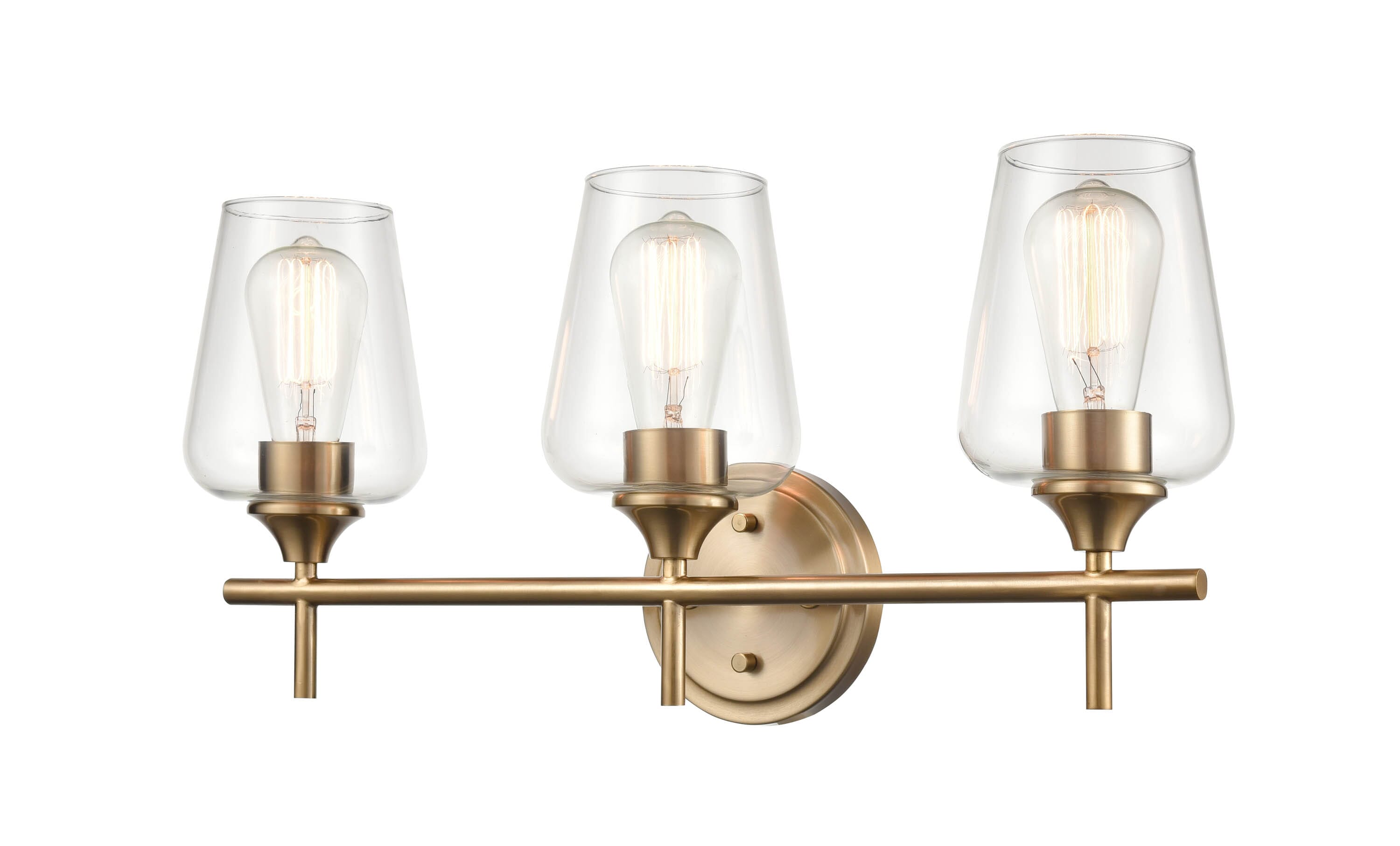 Millennium Ashford 3-Light Bathroom Vanity Light in Modern Gold