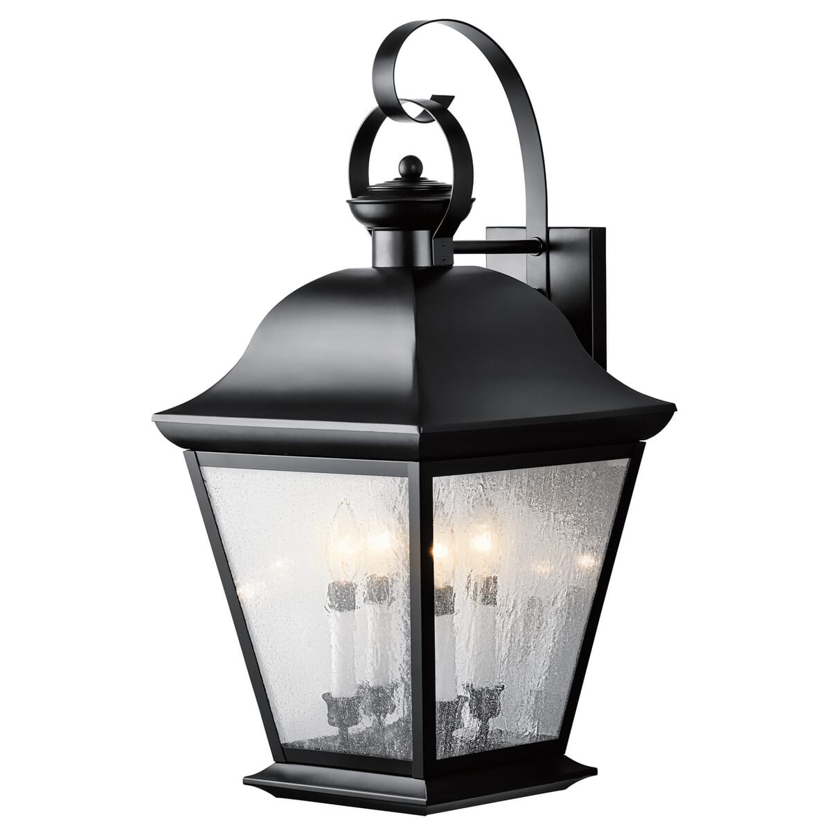 Kichler Mount Vernon 4-Light XLarge Outdoor Wall Lantern in Black