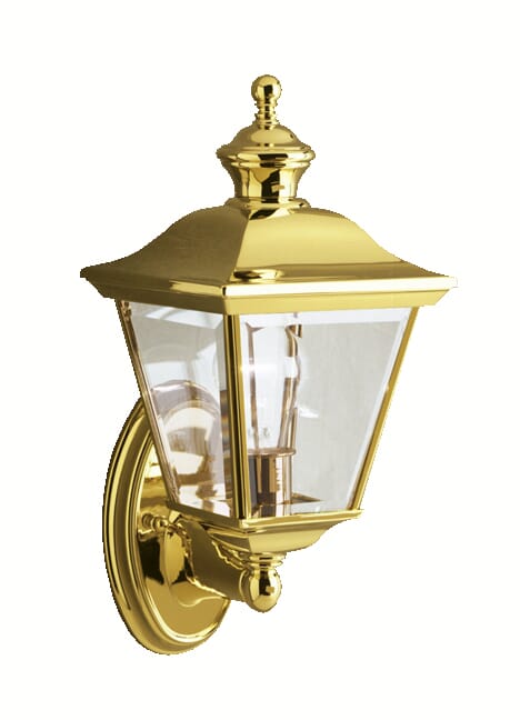 Kichler Bay Shore 1-Light 20" Large Outdoor Wall in Polished Brass