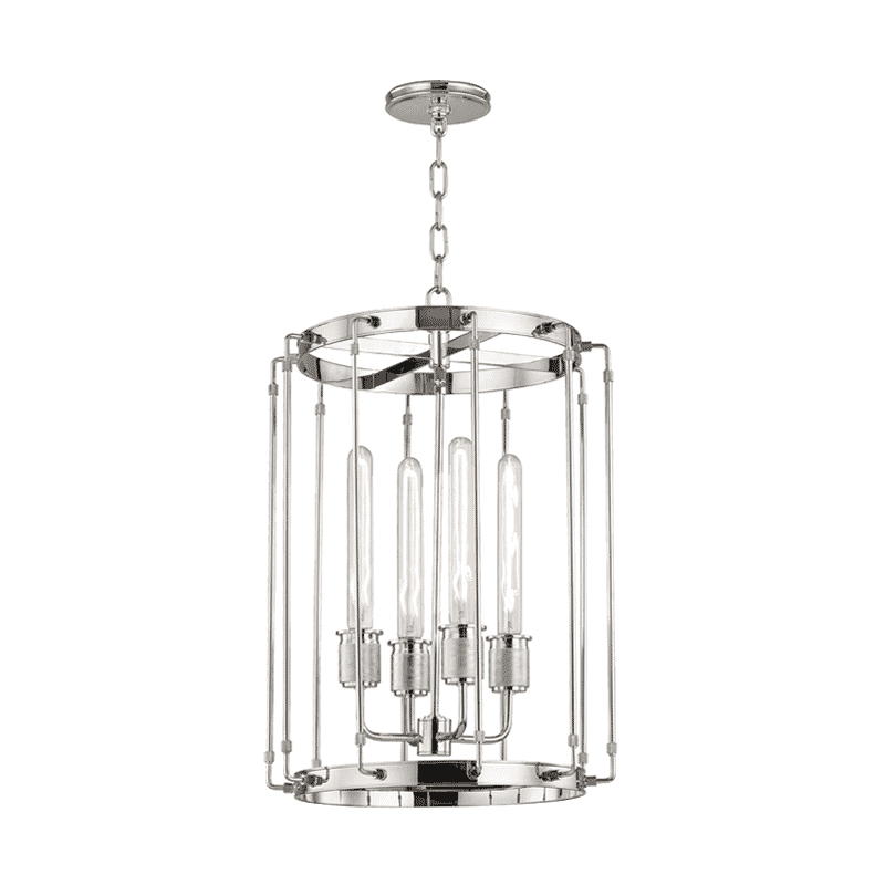 Hudson Valley Hyde Park 4-Light 25" Pendant Light in Polished Nickel