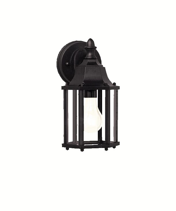 Kichler Chesapeake 1-Light 10.25" Small Outdoor Wall in Black Finish