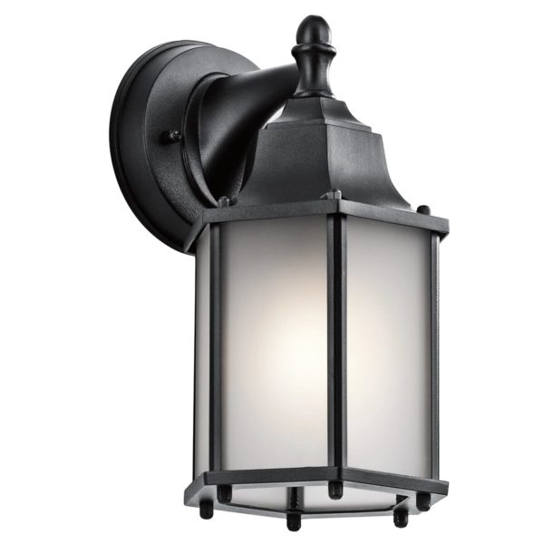 Kichler Chesapeake 10.25" Outdoor Wall Lantern in Black