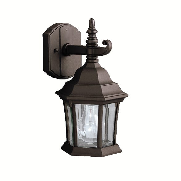 Kichler Townhouse 1-Light 11.75" Small Outdoor Wall in Black Finish