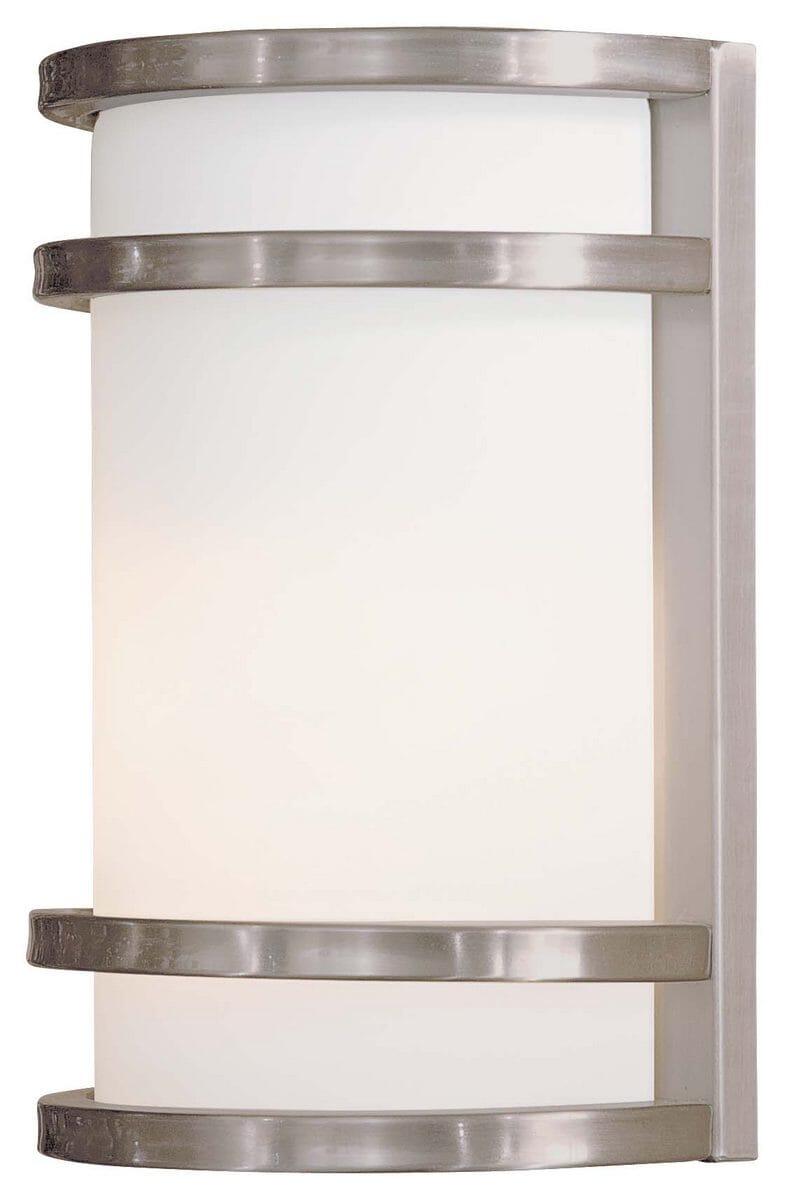 The Great Outdoors Bay View 10" Outdoor Wall Light in Brushed Stainless Steel