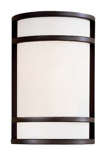 The Great Outdoors Bay View 2-Light 12" Outdoor Wall Light in Oil Rubbed Bronze