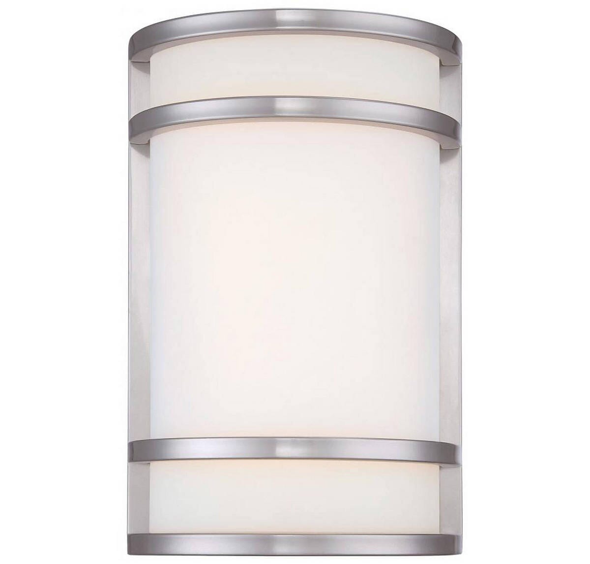 The Great Outdoors Bay View 12" Outdoor Wall Light in Brushed Stainless Steel