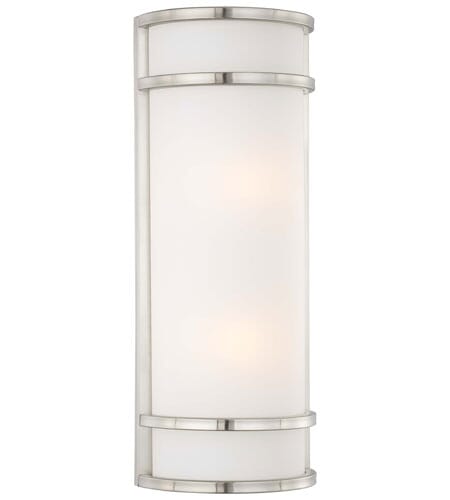 The Great Outdoors Bay View 2-Light 20" Outdoor Wall Light in Brushed Stainless Steel