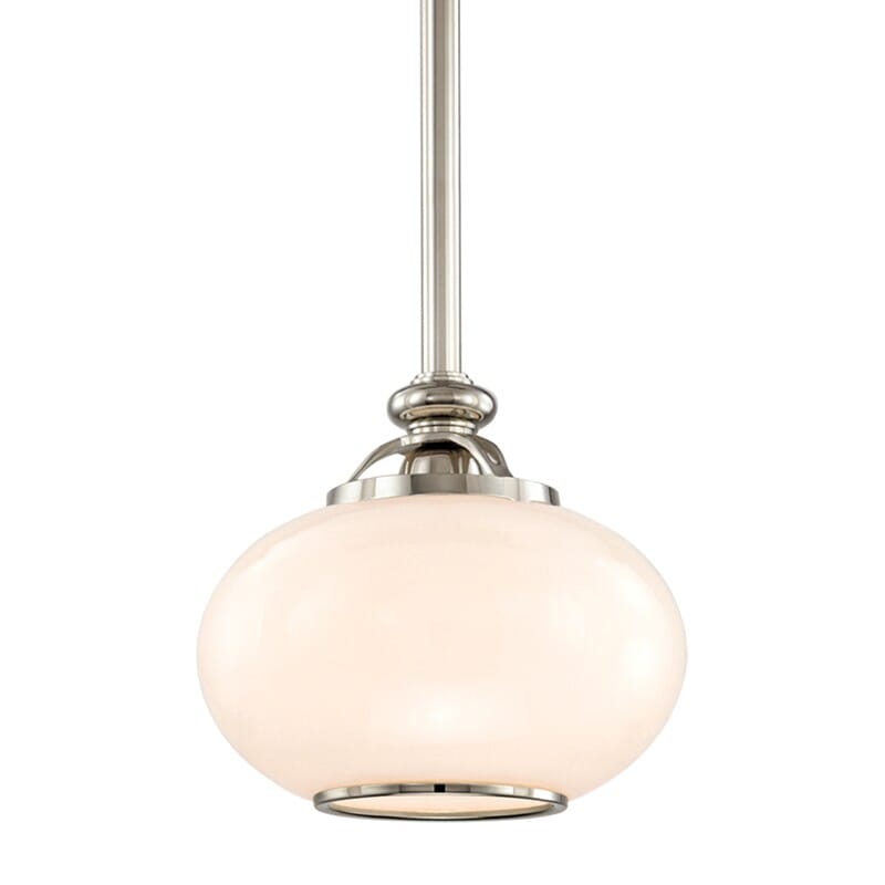 Hudson Valley Canton 9" Pendant Light in Polished Nickel