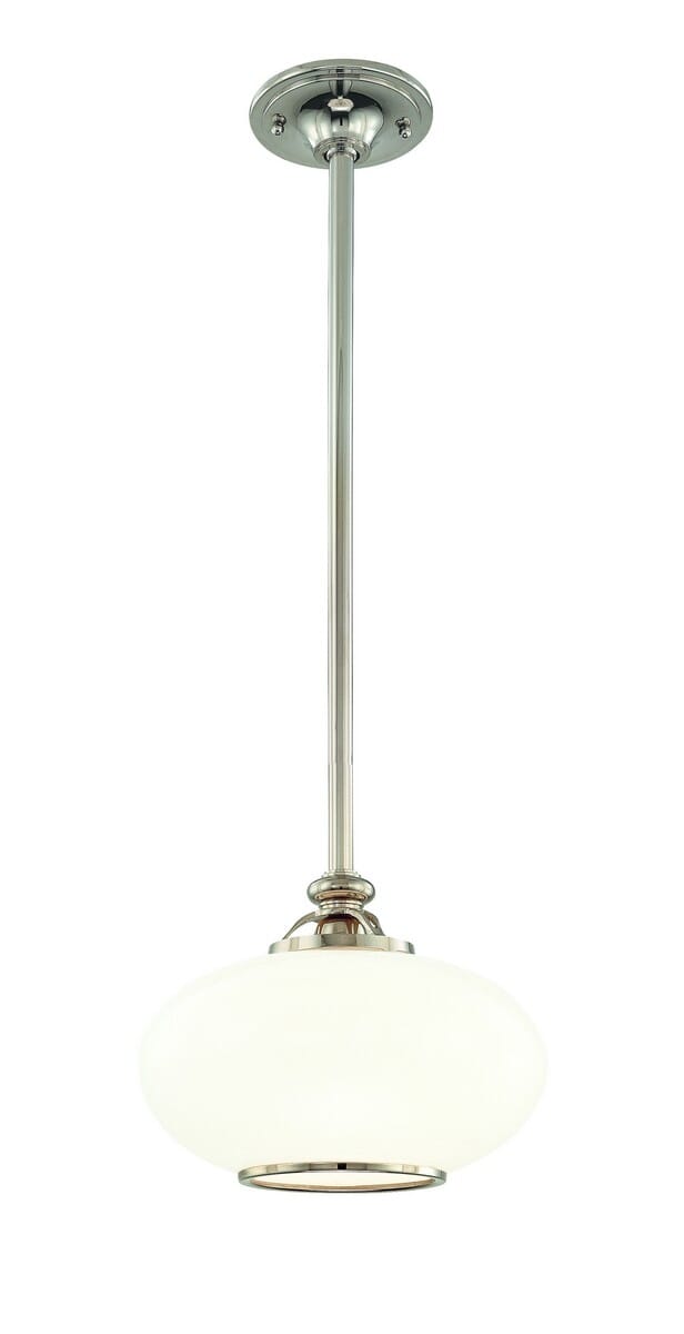 Hudson Valley Canton 9" Pendant Light in Polished Nickel