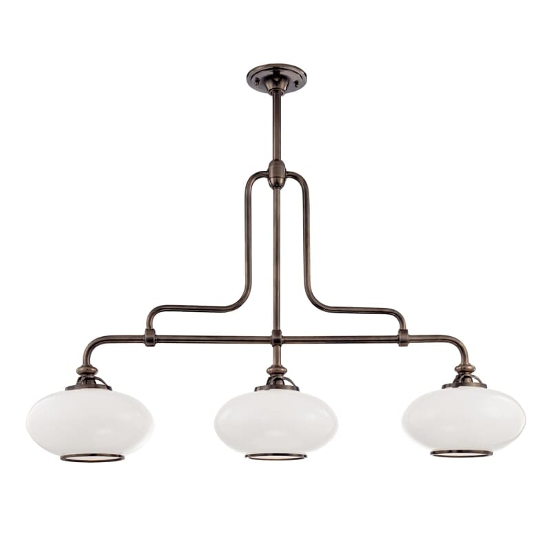 Hudson Valley Canton 3-Light 12" Kitchen Island Light in Old Bronze