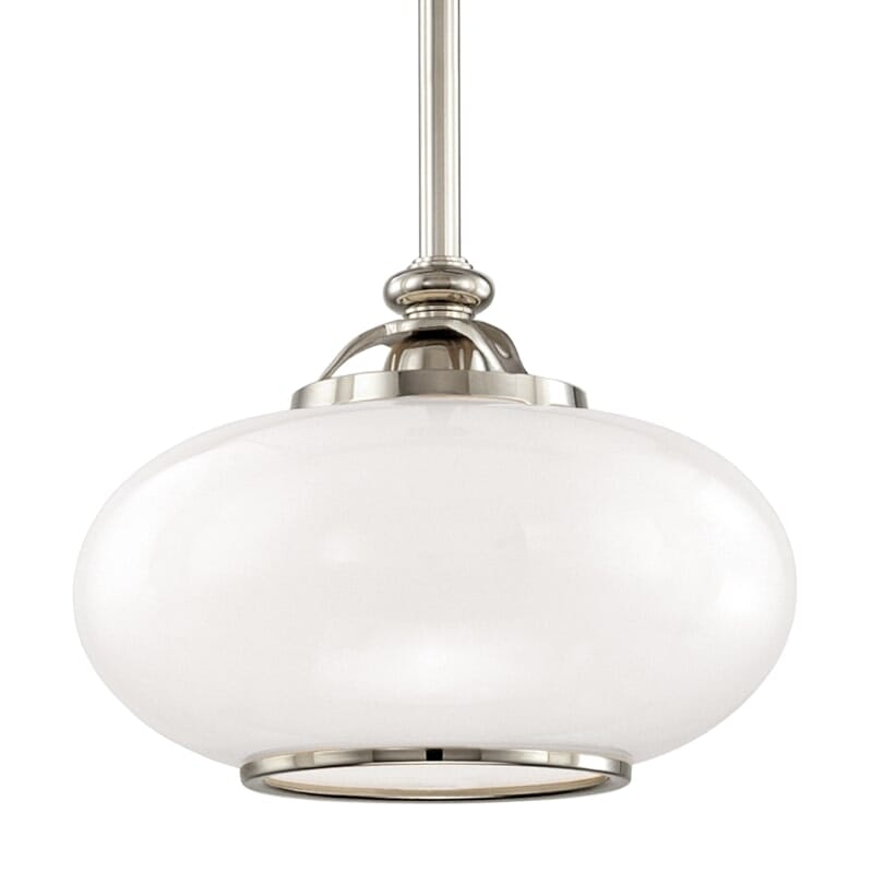 Hudson Valley Canton 10" Pendant Light in Polished Nickel