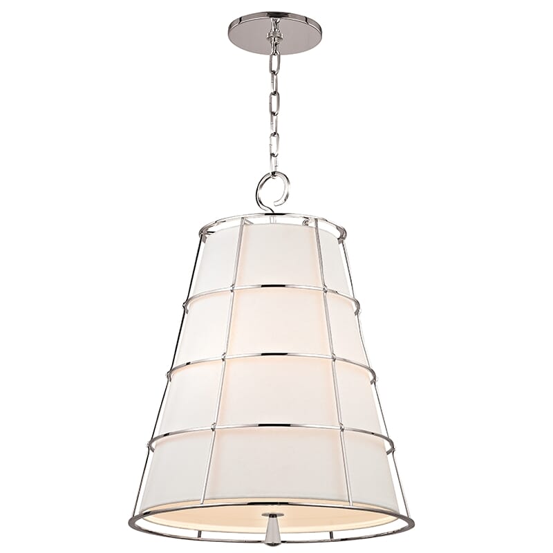 Hudson Valley Savona 3-Light 27" Pendant Light in Polished Nickel