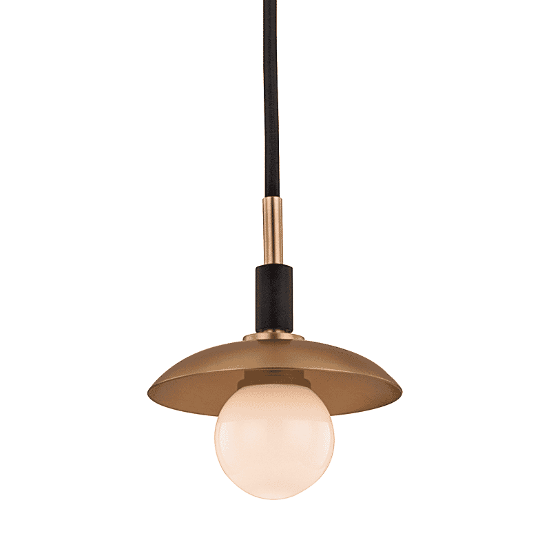 Hudson Valley Julien 6" Pendant Light in Aged Brass