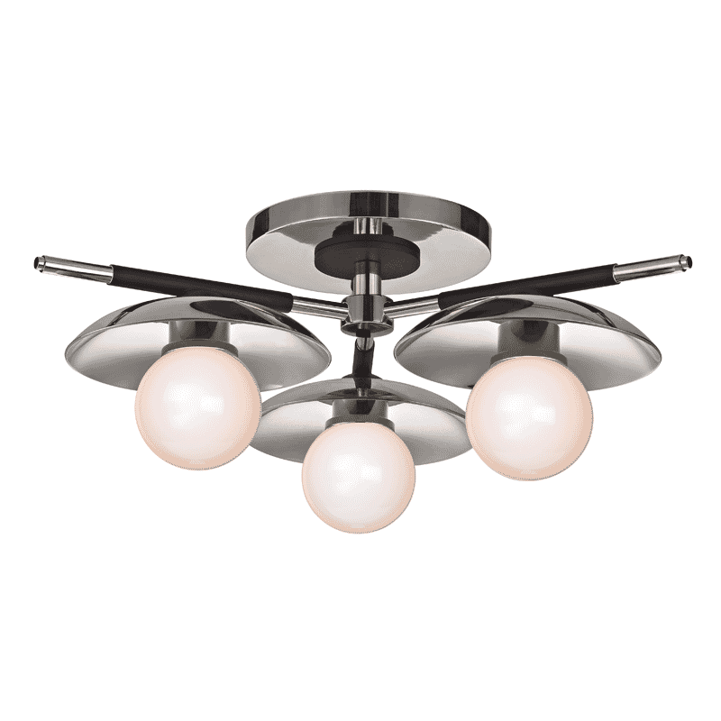 Hudson Valley Julien 3-Light Ceiling Light in Polished Nickel