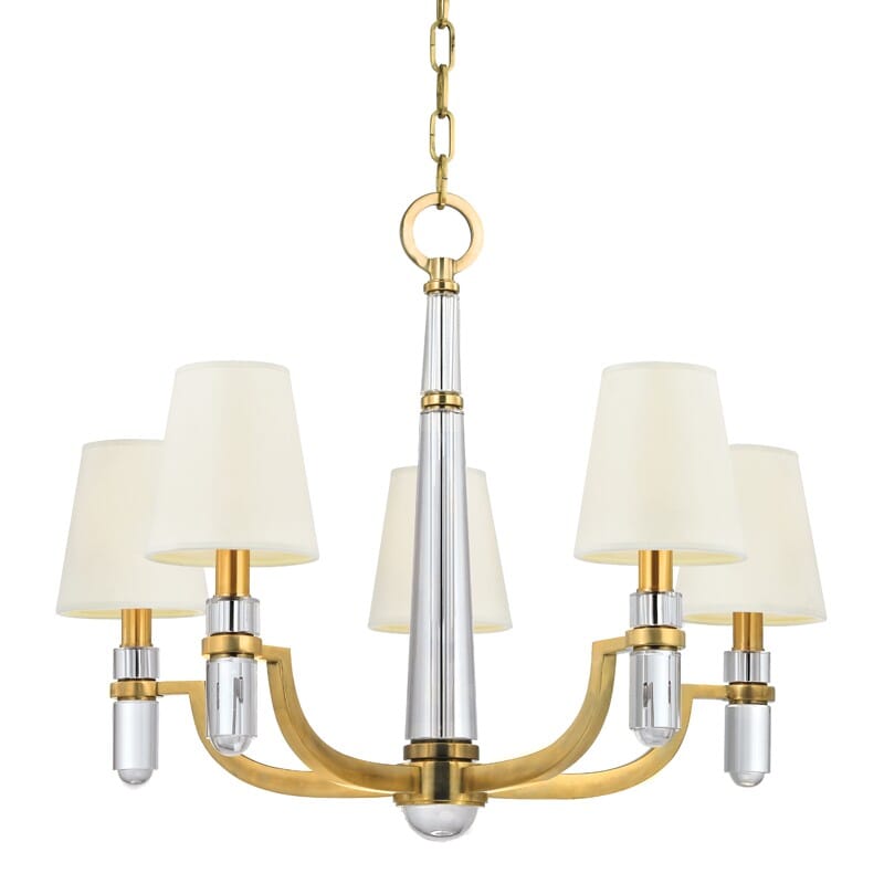 Hudson Valley Dayton 5-Light Chandelier in Aged Brass