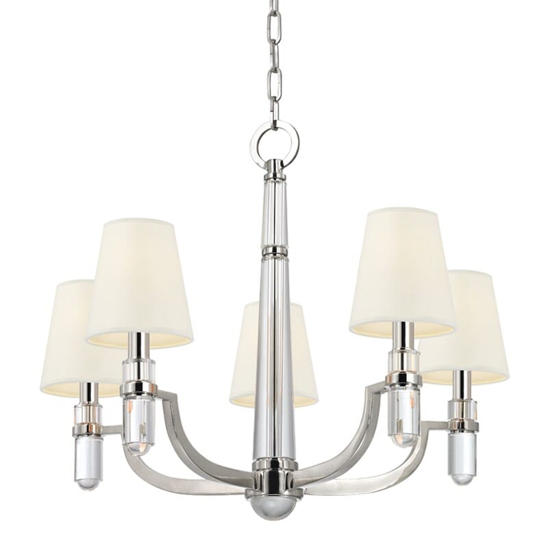 Hudson Valley Dayton 5-Light Chandelier in Polished Nickel