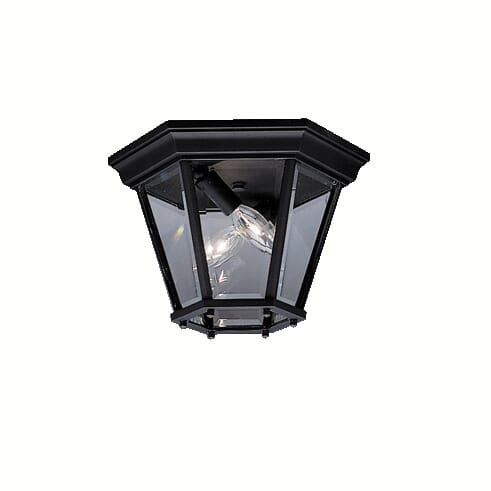 Kichler Madison 2-Light Outdoor Flush Mount in Black Finish