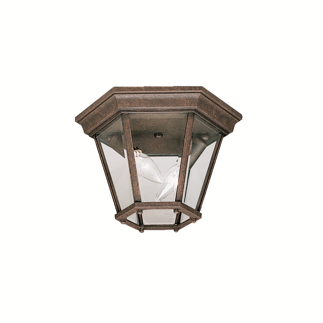 Kichler Madison 2-Light Outdoor Flush Mount in Tannery Bronze