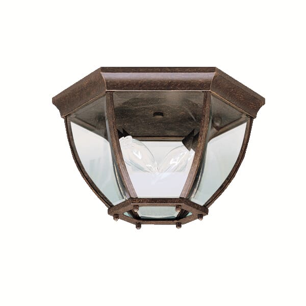 Kichler Outdoor 2-Light 12" Flush & Semi-Flush Mount in Tannery Bronze