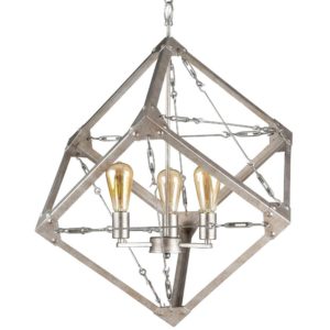 Varaluz Askew 3-Light Pendant Light in Silver Age