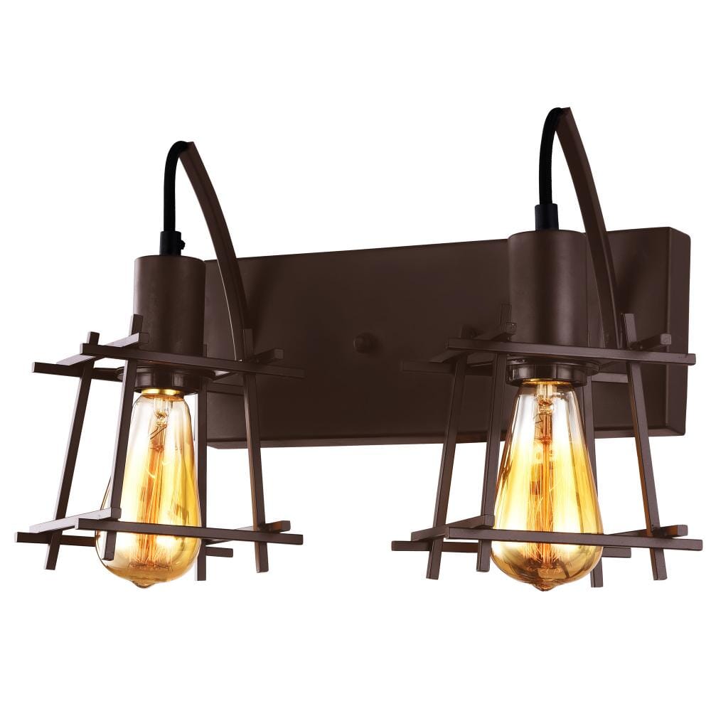 Varaluz Hashtag 2-Light 10" Bathroom Vanity Light in Warm Bronze