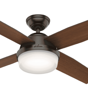 Hunter Dempsey 2-Light 52" Indoor/Outdoor Ceiling Fan in Matte Black