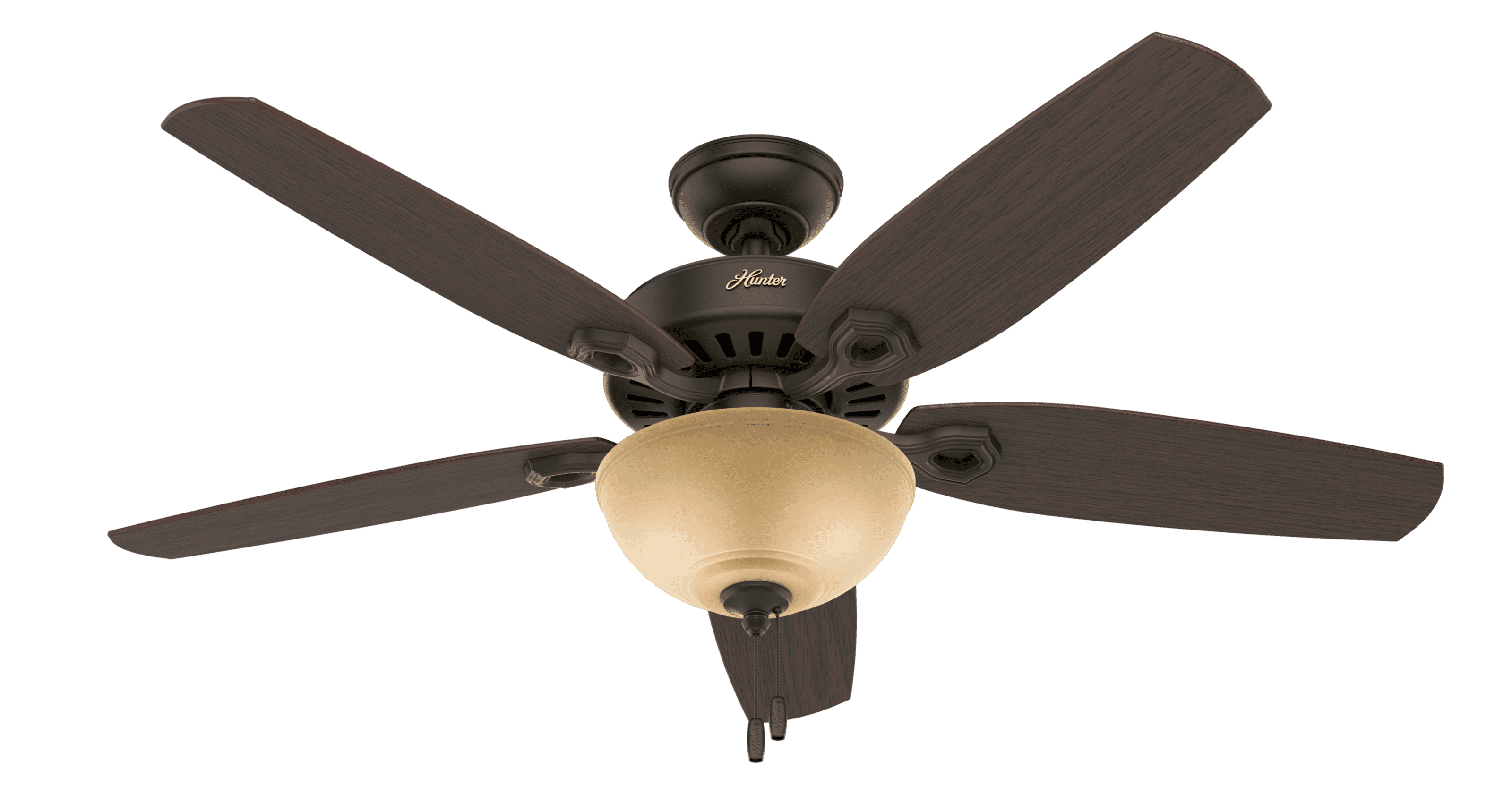 Hunter Builder Deluxe 2-Light 52" Indoor Ceiling Fan in New Bronze