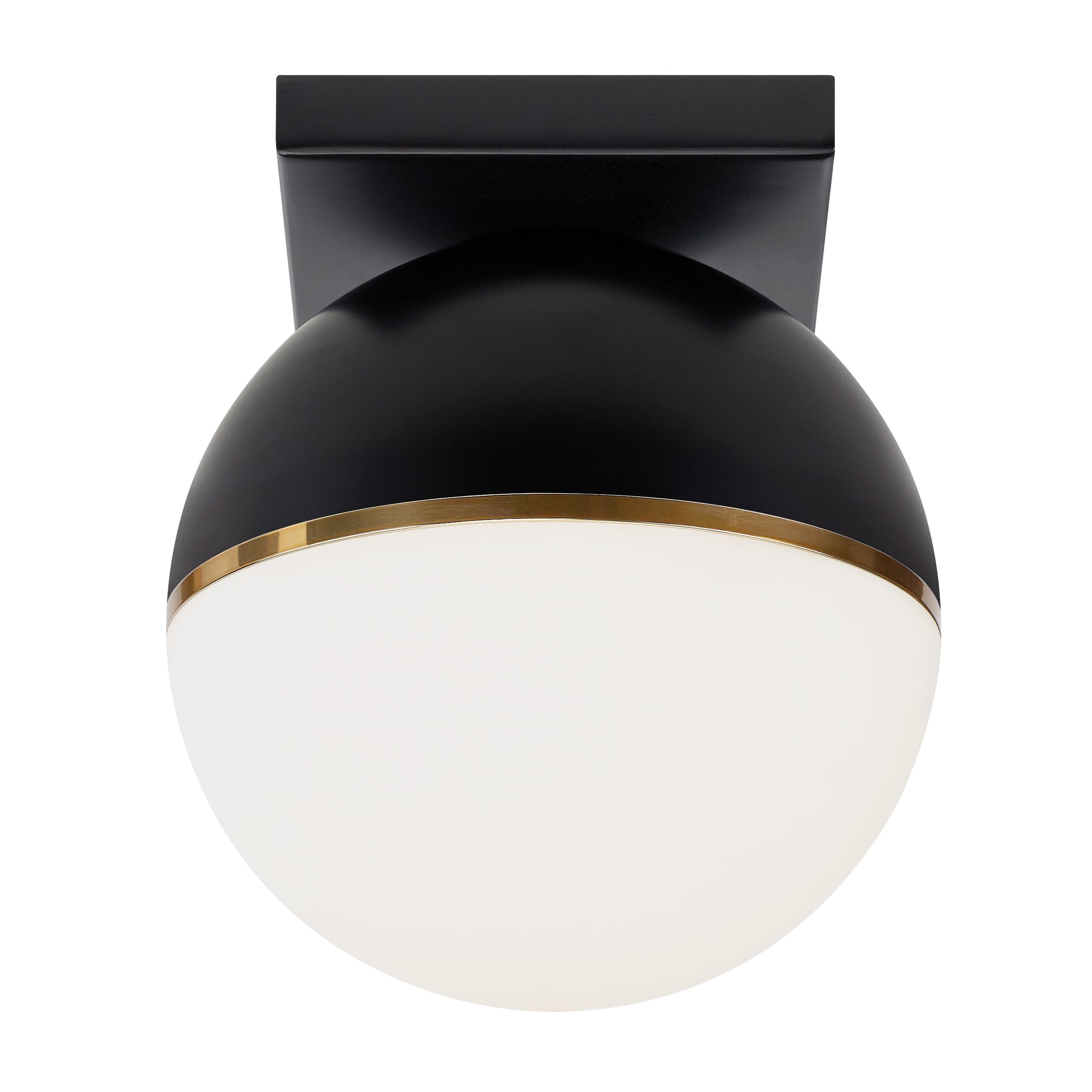 Tech Akova 2700K LED 7" Ceiling Light in Matte Black/Aged Brass