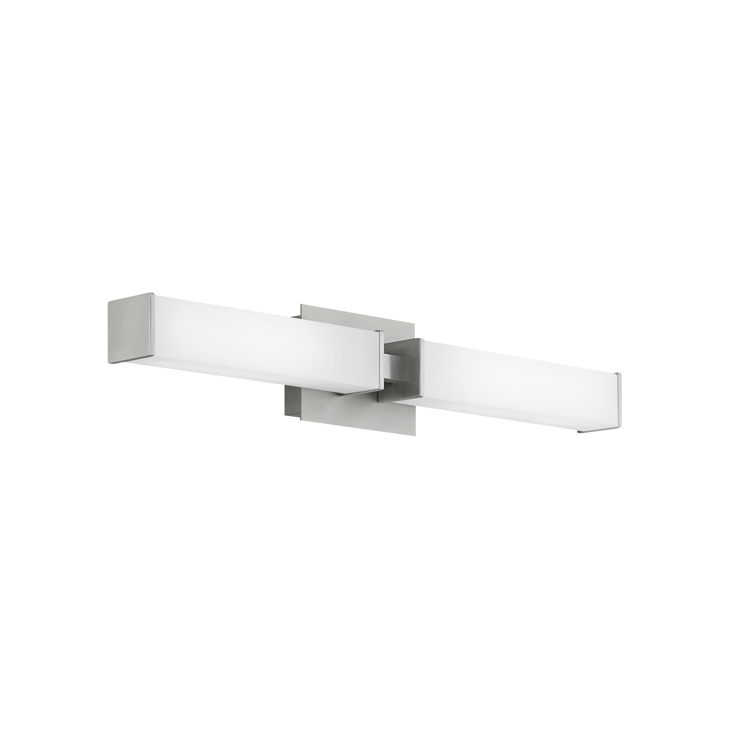 Tech Alden 3000K LED 26" Bathroom Vanity Light in Satin Nickel and Acrylic