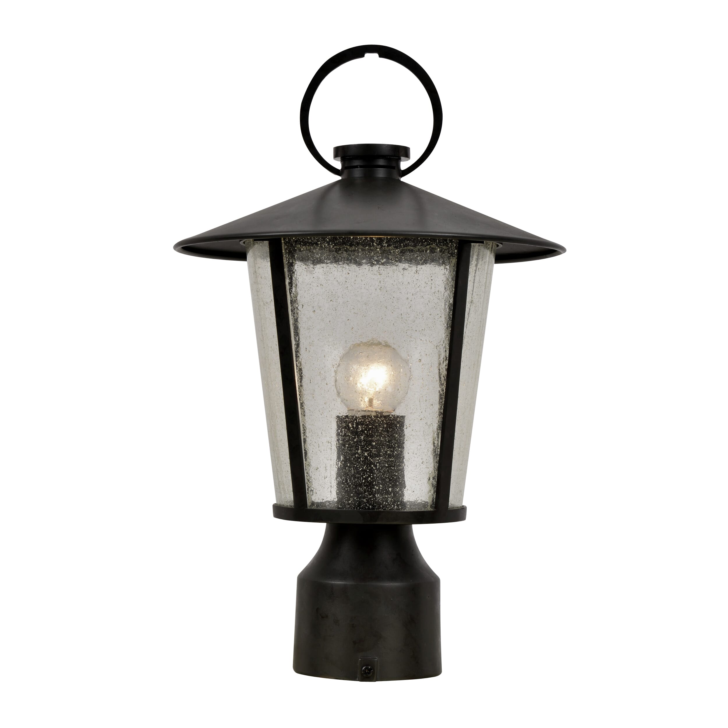 Crystorama Andover 15" Outdoor Post Light in Matte Black